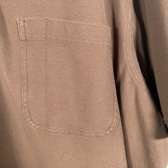 Duluth Trading Polo Shirt Mens 2XL XXL Brown Heavy Short Sleeve Pocket‎ Pullover - Picture 2 of 10